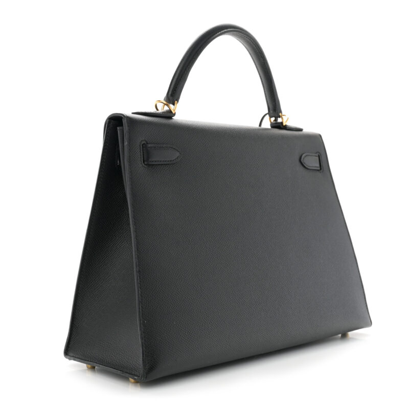 Hermes Kelly 32 Black Leather - Image 2
