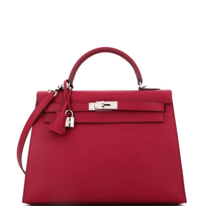 Hermes Kelly 32 Red Leather