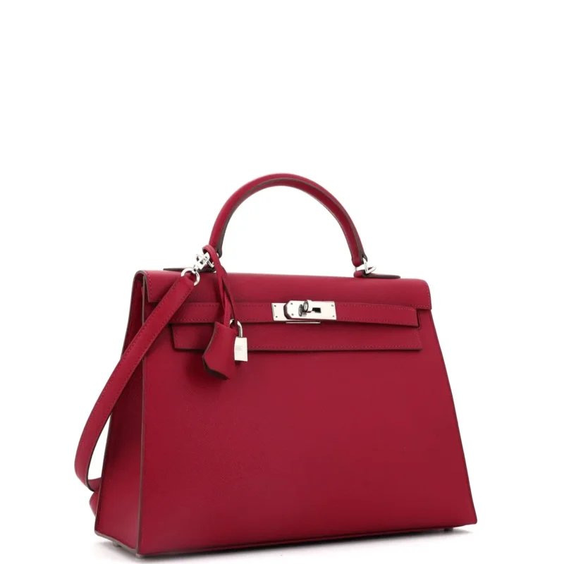 Hermes Kelly 32 Red Leather - Image 3