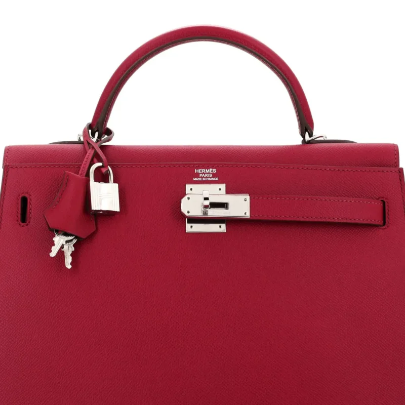 Hermes Kelly 32 Red Leather - Image 8