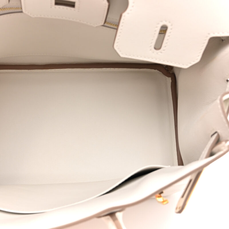 Hermes Birkin 25 Gris Pale Leather - Image 3