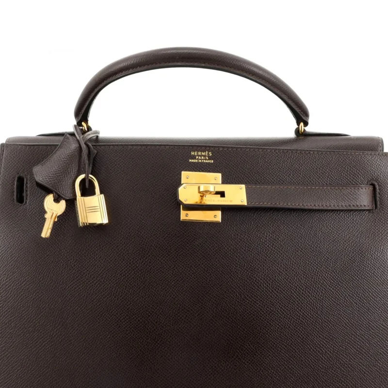 Hermes Kelly 32 brown Leather - Image 3