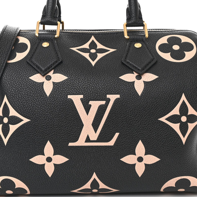 LV Empreinte Giant Speedy 25 Black Beige - Image 4