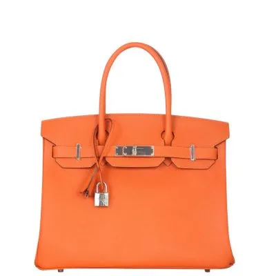 Hermes Birkin 30 Orange Epsom Leather